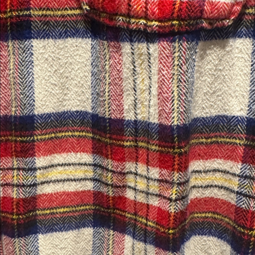 332-Levi’s Plaid Flannel Shacket Button Front Red Multi-Color - Picture 6 of 9